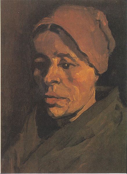 Head of a Peasant Woman with a brownish hood